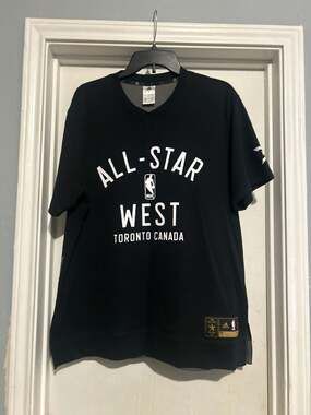 Adidas 2016 NBA All-Star West Toronto Canada Men's Warm Up Shirt Size Large